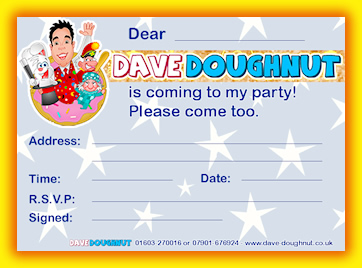 Dave's Party Invitations